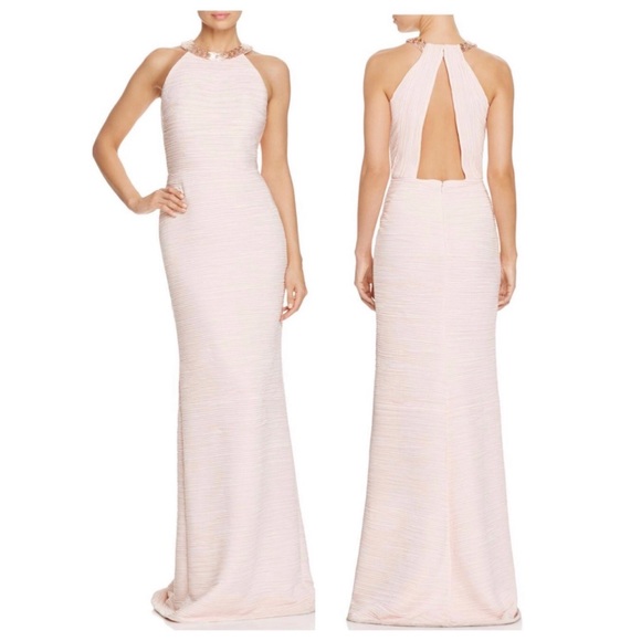 Carmen Marc Valvo Open Back Ruched Gown - Picture 3 of 12